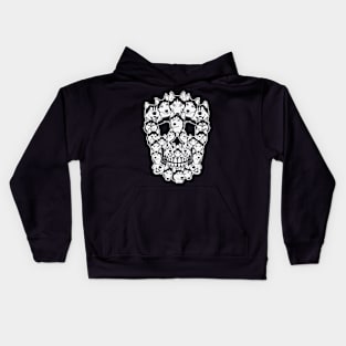 Skull Made of Husky Spooky Skull Halloween Gift Kids Hoodie